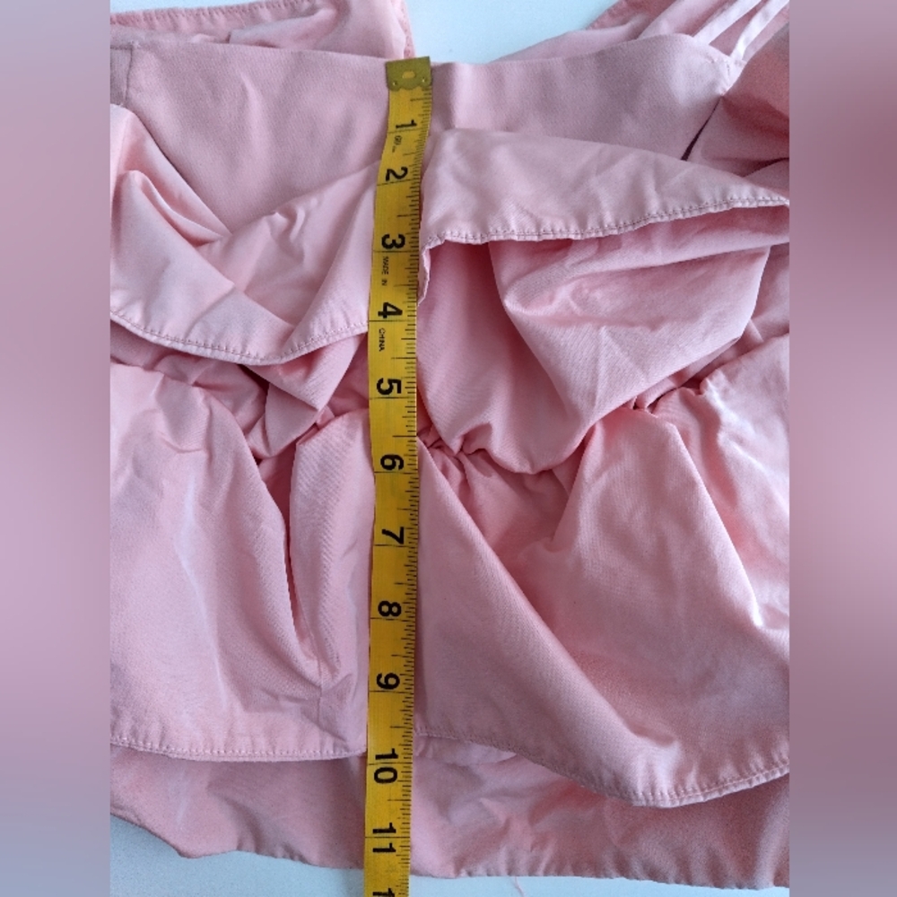 Zara Tiered Ruffled Blouse Large Pink - Picture 8 of 11